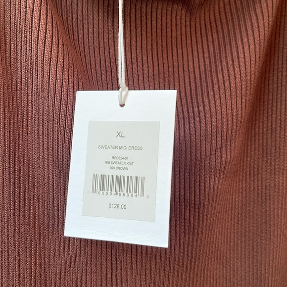 Rachel Parcell - Brown Ribbed Sweater Midi Dress - Picture 13 of 16